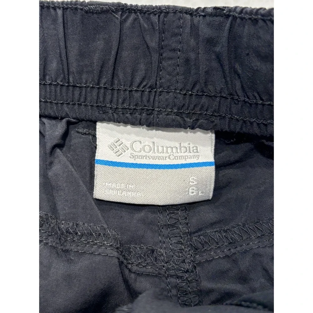 Columbia Swim Trunks Mens Small Black Elastic Waist Lined Pockets Lightweight